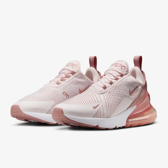 Women's Nike Air Max 270 Pink Sneakers made with Swarovski Crystals - Picture 2 of 6